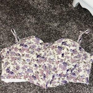 Shein floral corset top.